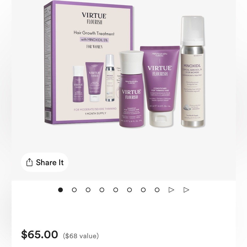 Virtue Flourish Hair Growth Treatment Set - Purple - Picture 6 of 6